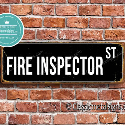 Fire Inspector Street Sign Gift