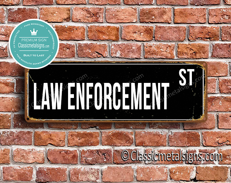 Law Enforcement Street Sign Gift
