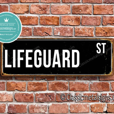 Lifeguard Street Sign Gift