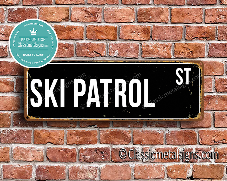 Ski Patrol Street Sign Gift