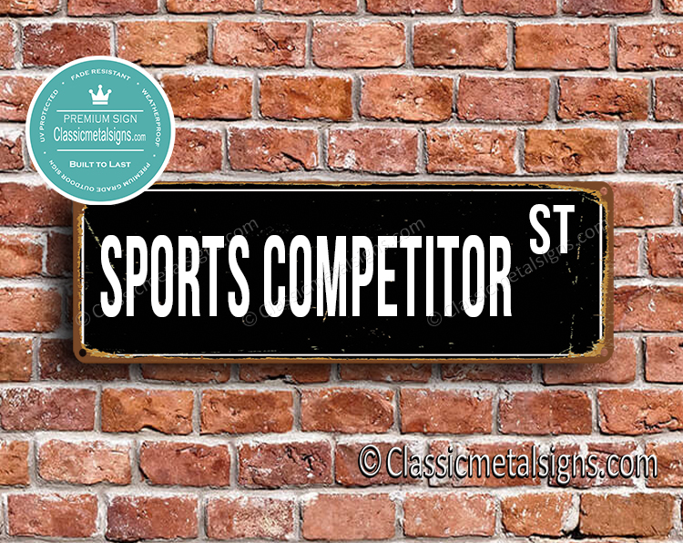 Sports Competitor Street Sign Gift