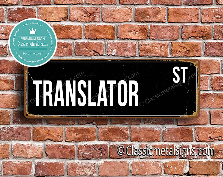 Translator Street Sign Gift