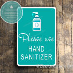 Classic Metal Signs Hand Sanitizer Signs