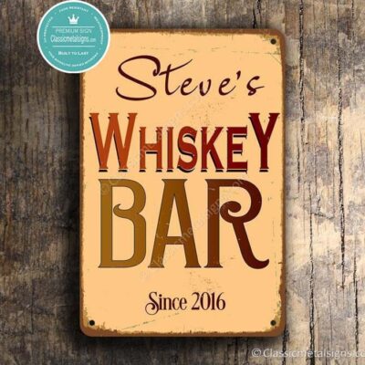 Personalized Whiskey Bar Sign