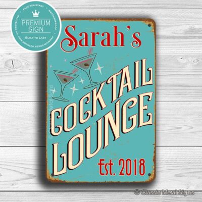 personalized cocktail lounge sign