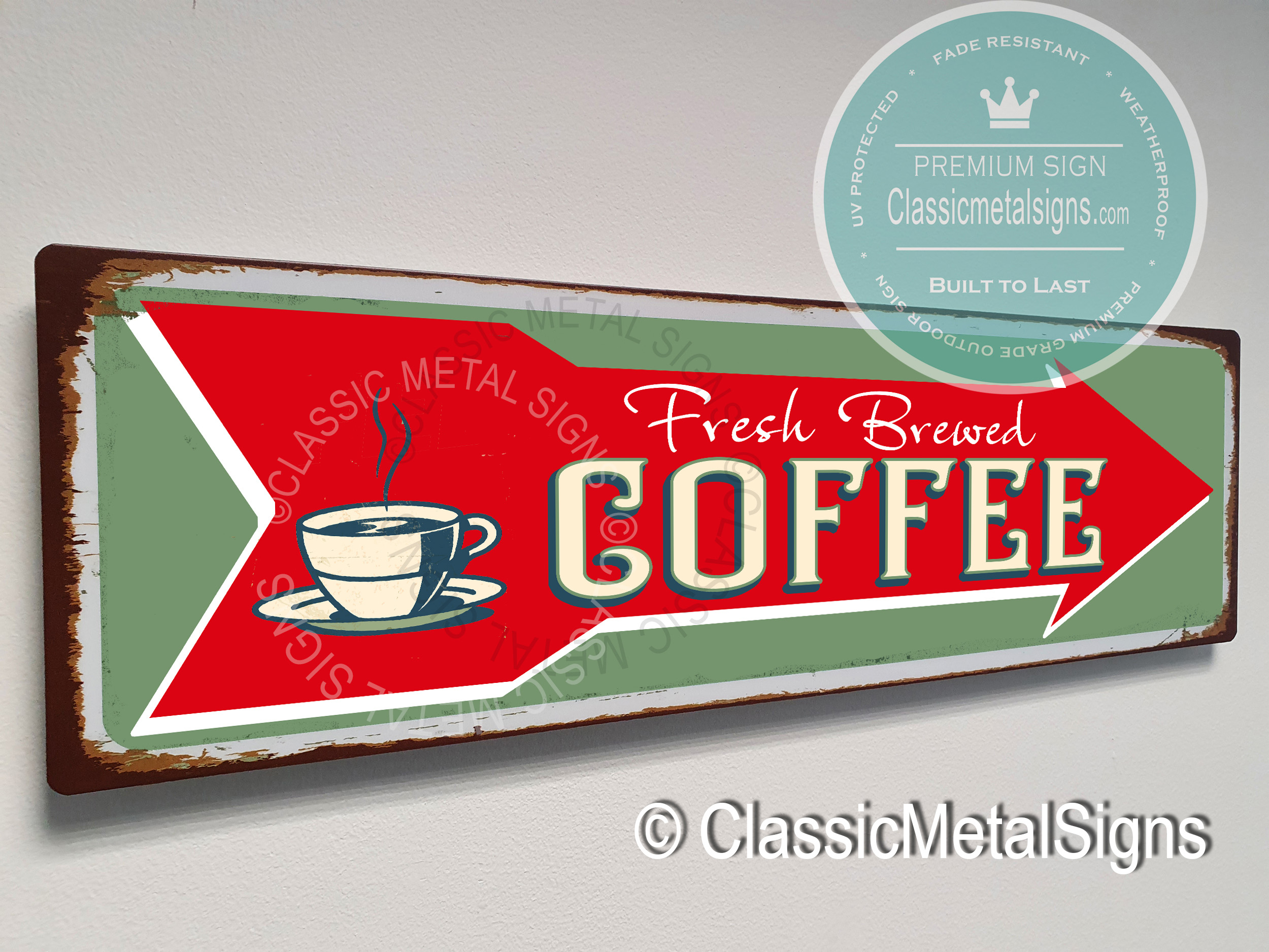 Fresh Brewed Coffee sign