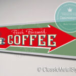 Coffee Sign with Arrow