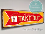 Vintage Take Out Sign
