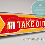 Take Out Arrow Sign