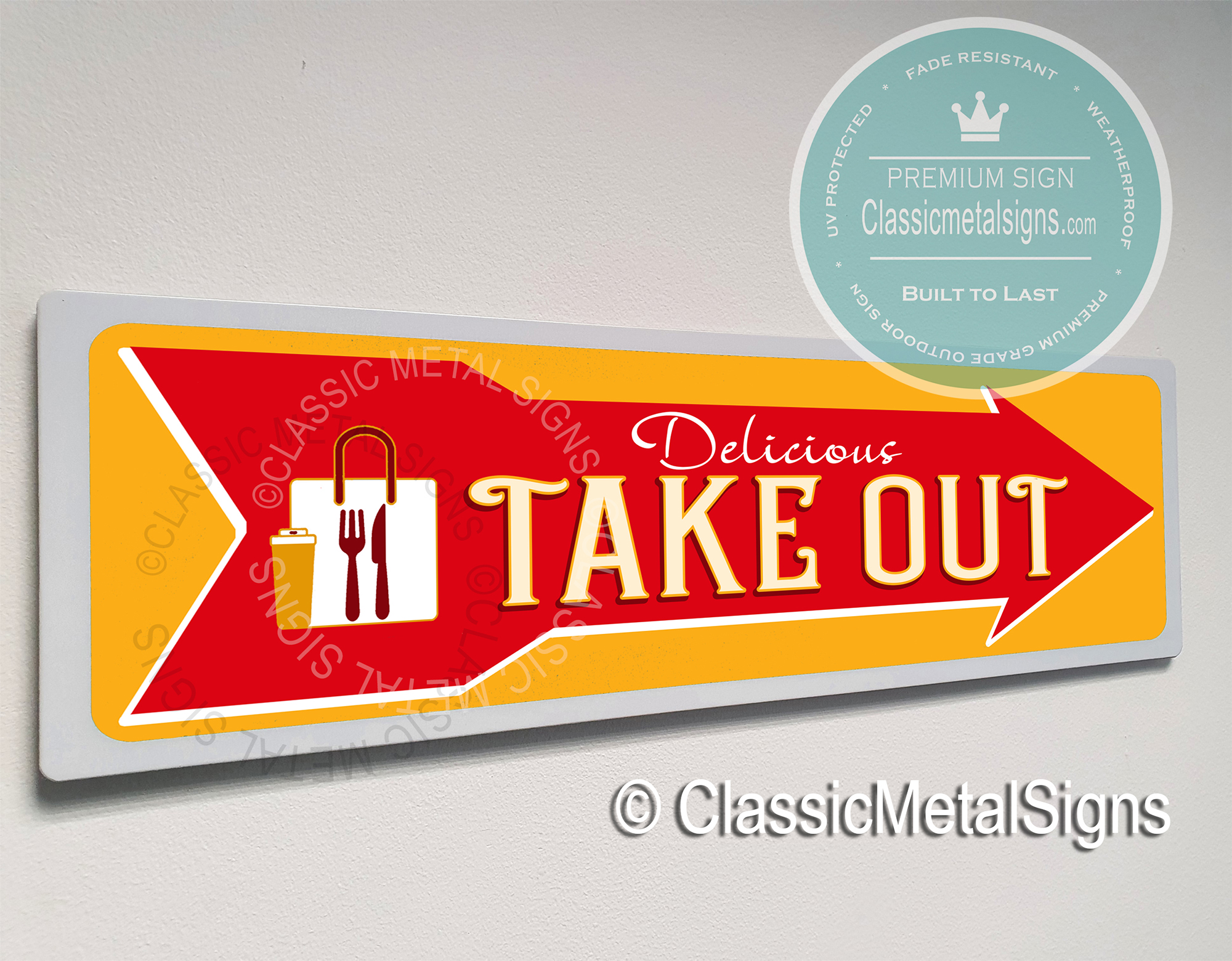 Take Out Sign