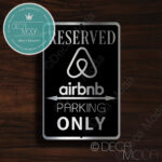 Airbnb Parking Only Signs