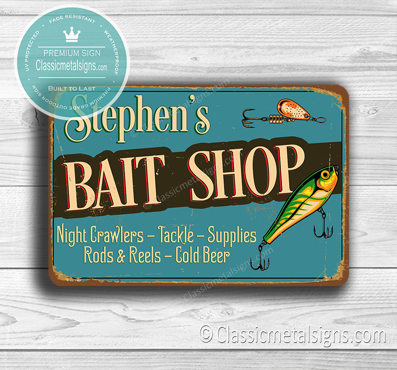 Personalized BAIT SHOP SIGN