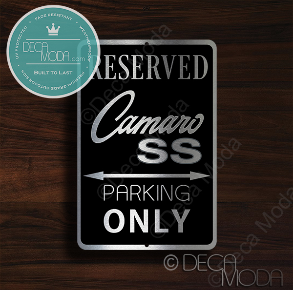 Camaro Parking Only 8"x12" Collectible Aluminum Metal Plate Parking Sign 