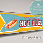 Hot Dogs Arrow Sign