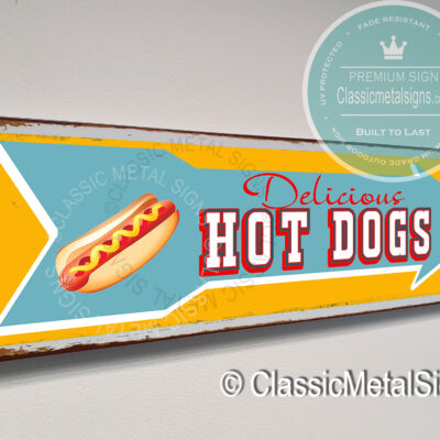 Hot Dogs Arrow Signs