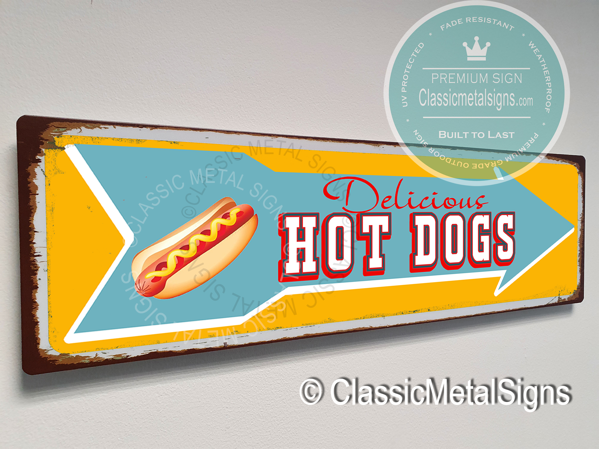 Hot Dogs Arrow Signs