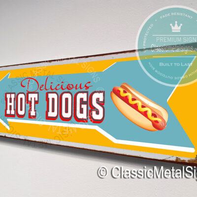 Hot Dogs Directional Signs