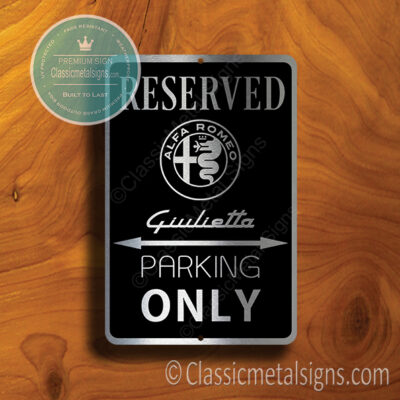 Alfa Romeo Giulietta Parking Only Signs