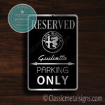 Alfa Romeo Giulietta Parking Only Signs