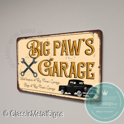 Big Paw's Garage Sign