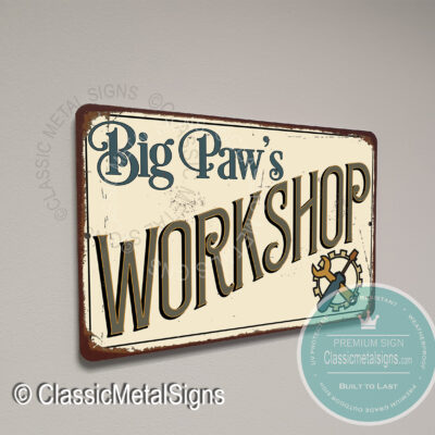 Big Paw's Workshop Sign