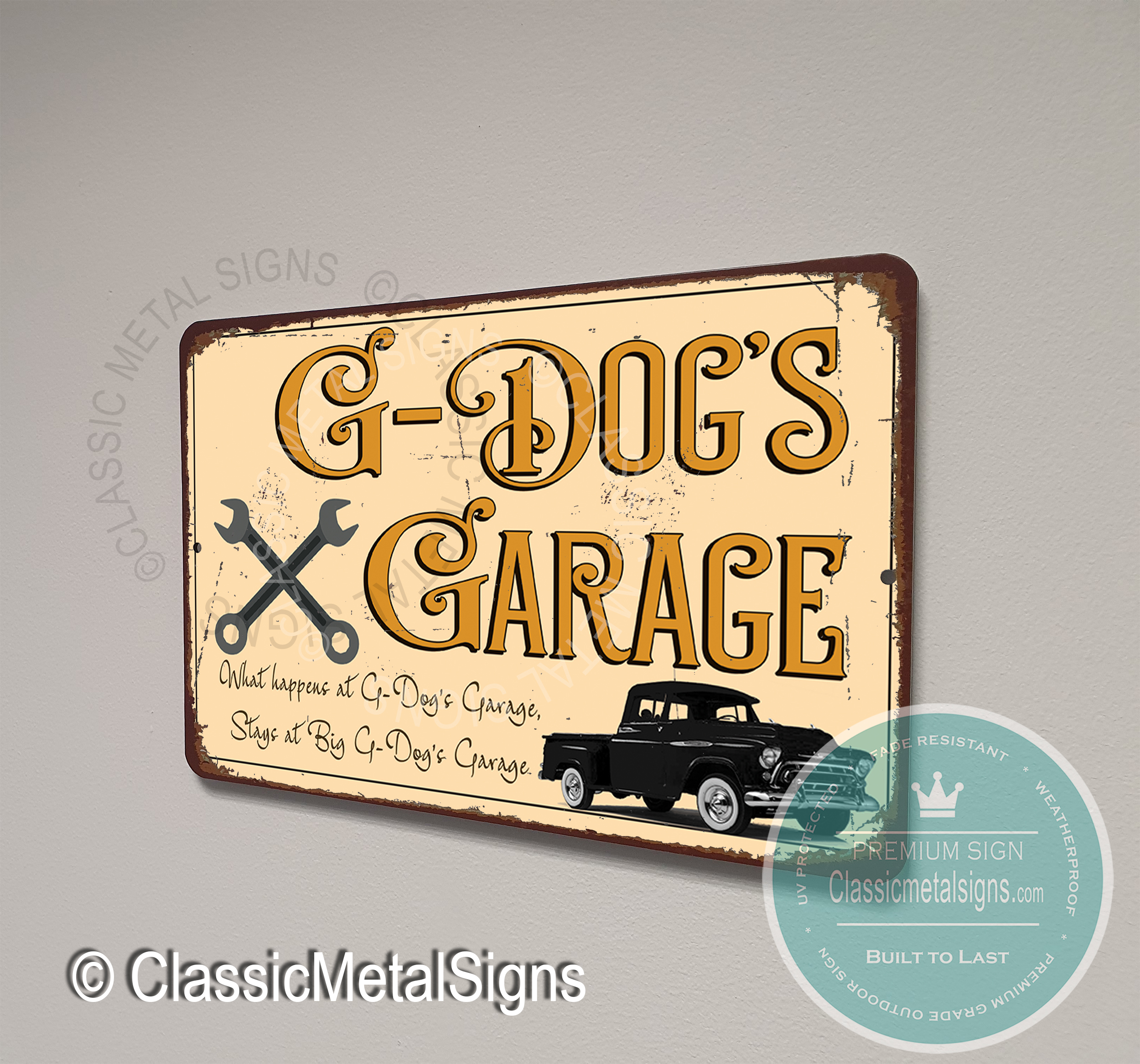G Dog's Garage Sign