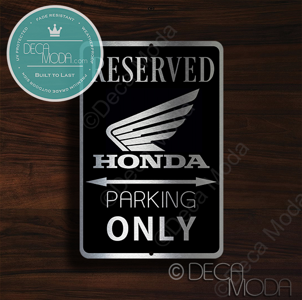 HONDA CRF Parking Only Towed Motorcycle Bike Chopper Aluminum Sign 