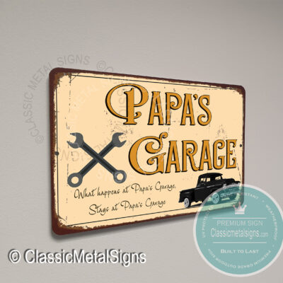 Papa's Garage Signs