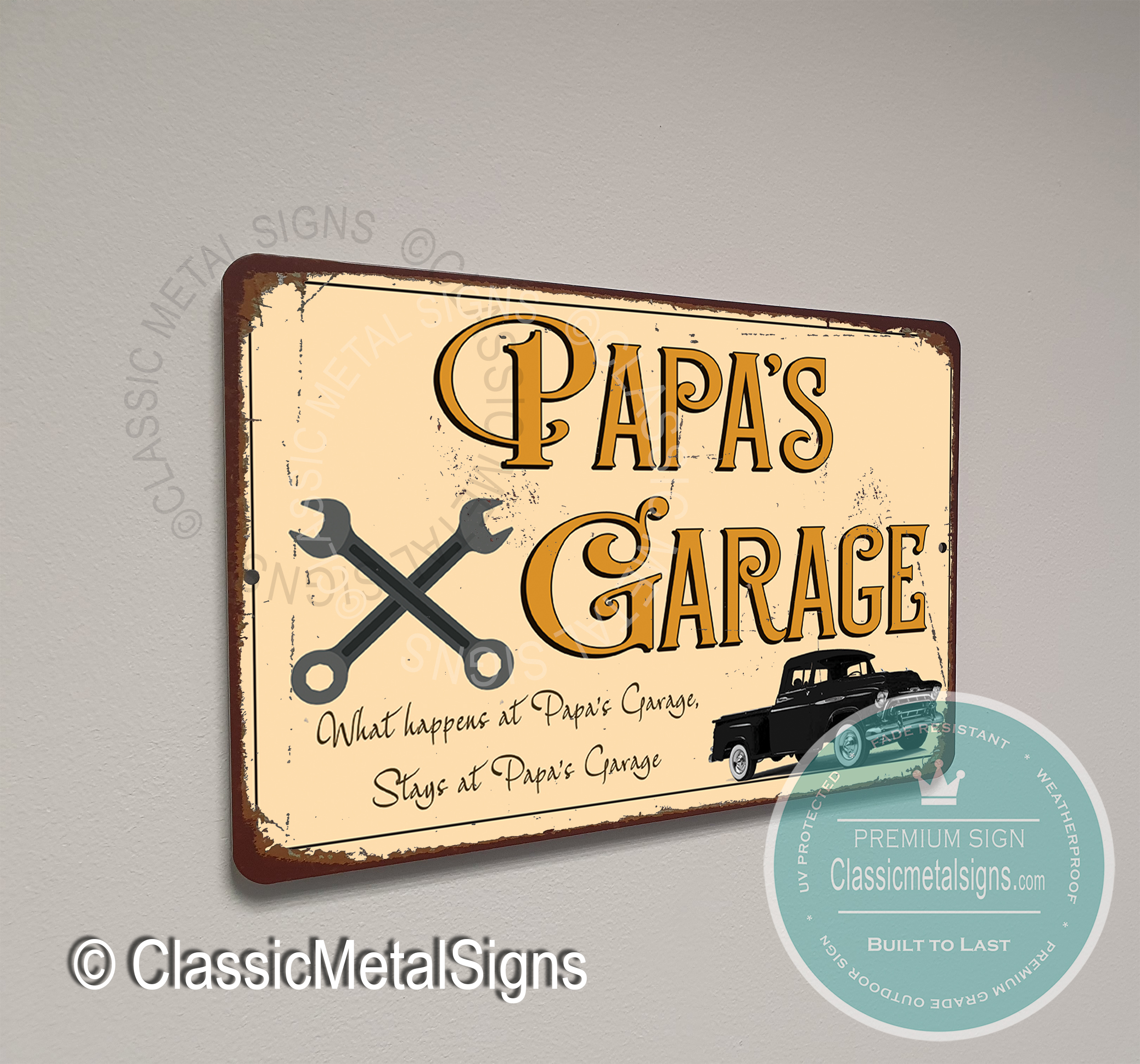 Papa's Garage Signs