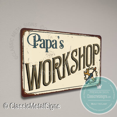 Papa's Workshop Sign