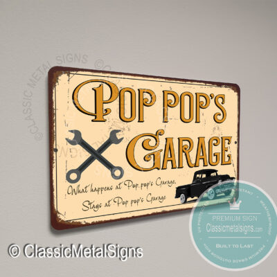 Pop Pop's Garage Signs