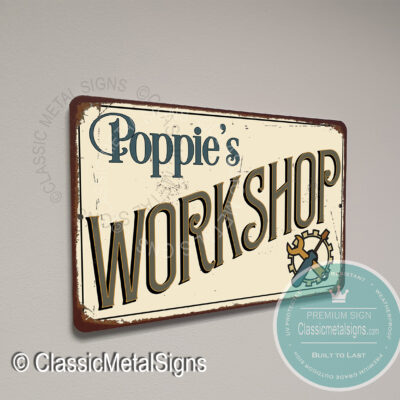 Poppie's Workshop Sign