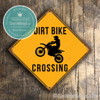 Dirt Bike Crossing Sign