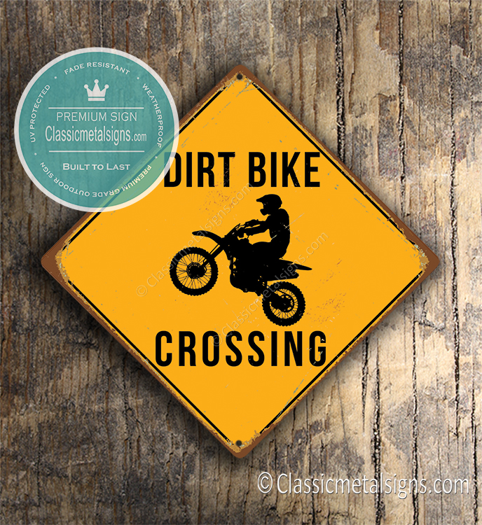 Dirt Bike Crossing Sign