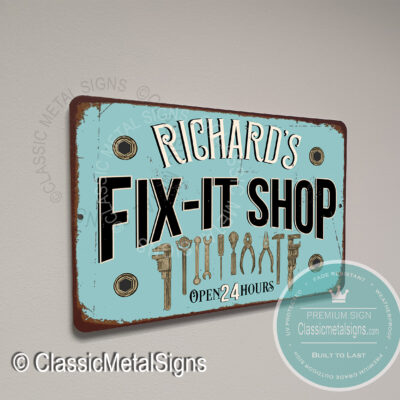 Personalized Fix-it Shop Sign