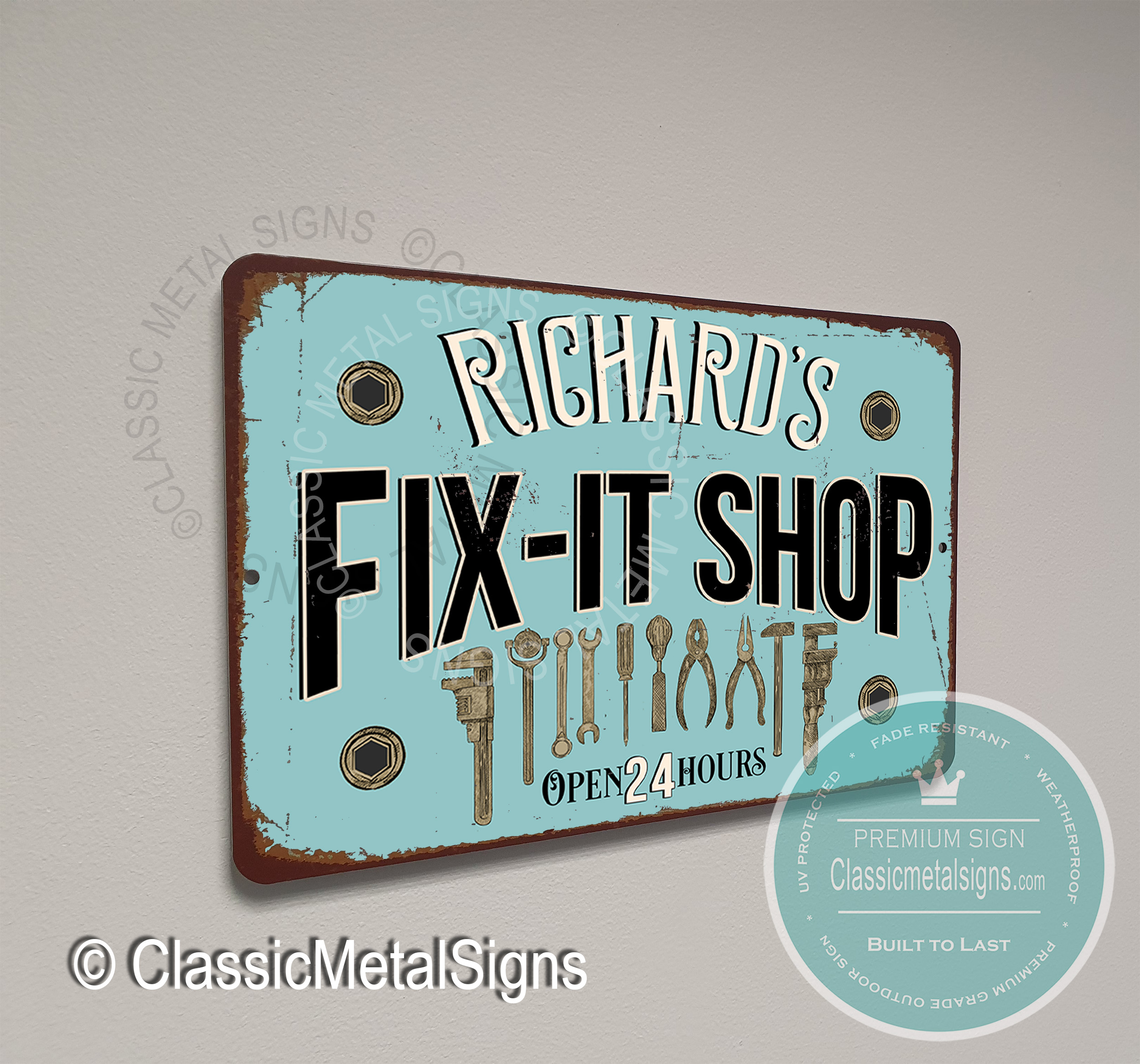 Personalized Fix-it Shop Sign