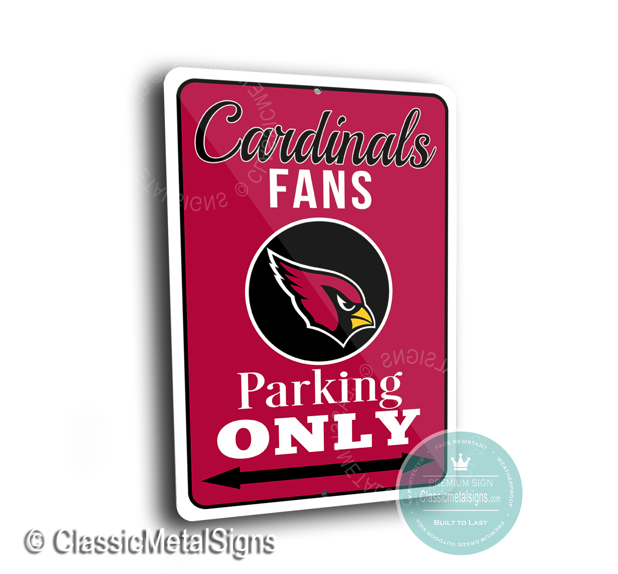 Arizona Cardinals Parking Only Sign