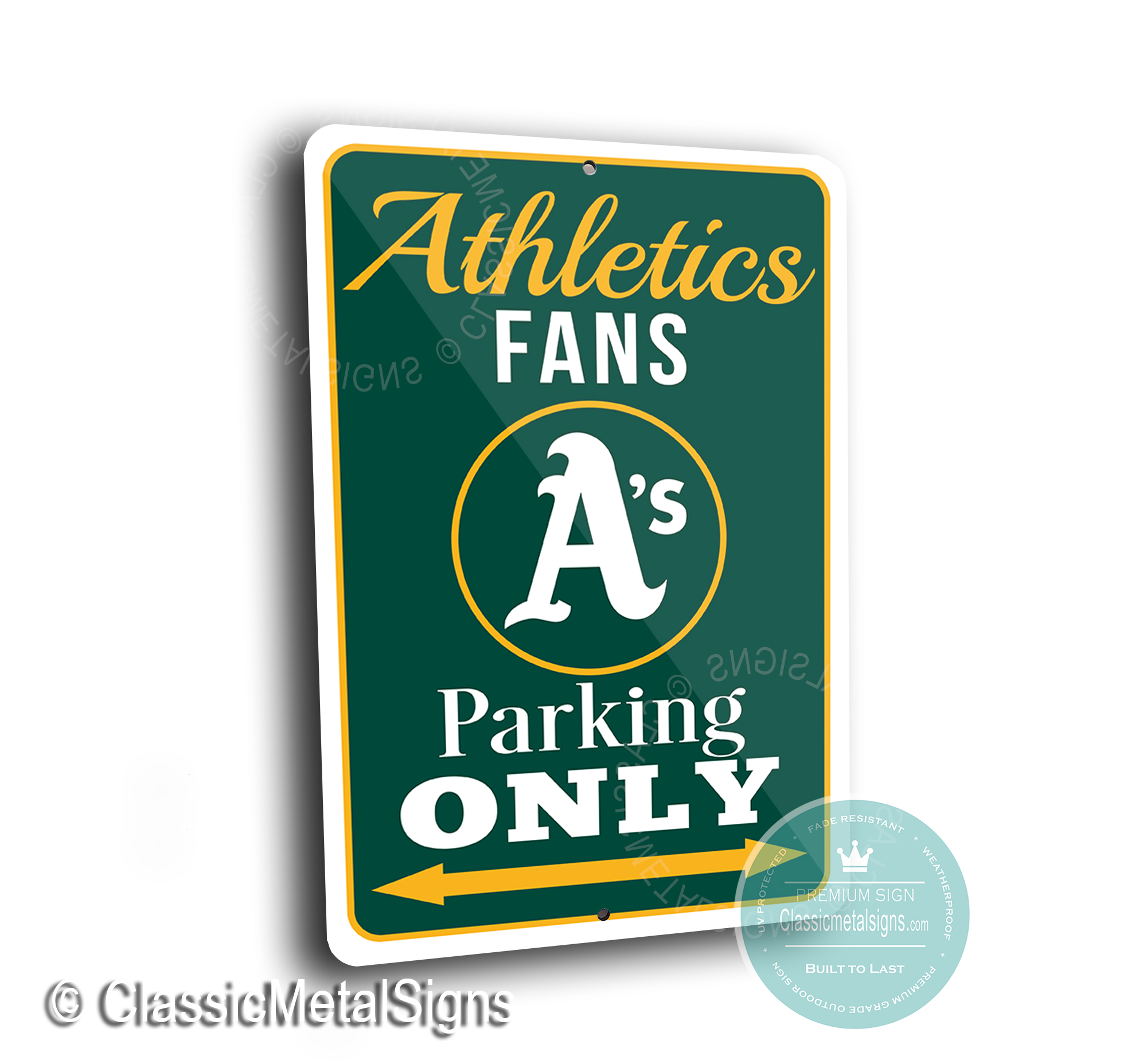 Athletics Parking Only Signs