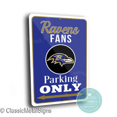 Baltimore Ravens Parking Only Signs