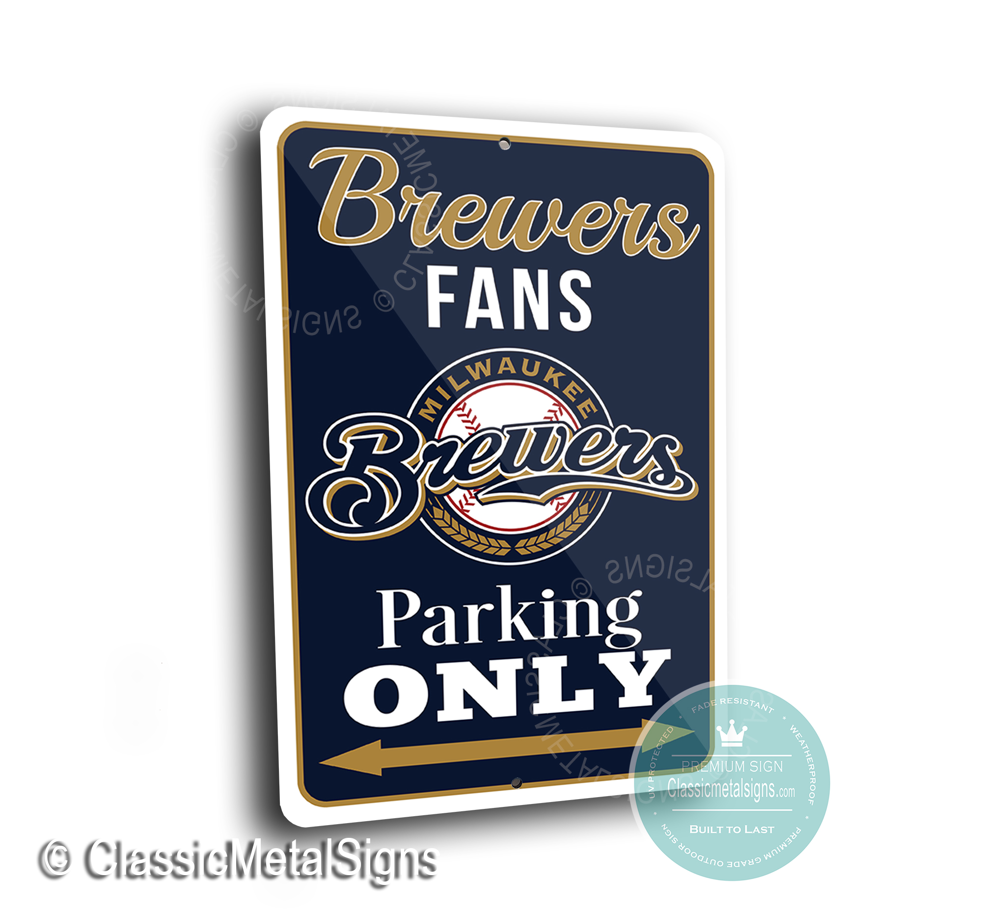 Brewers Parking Only sign