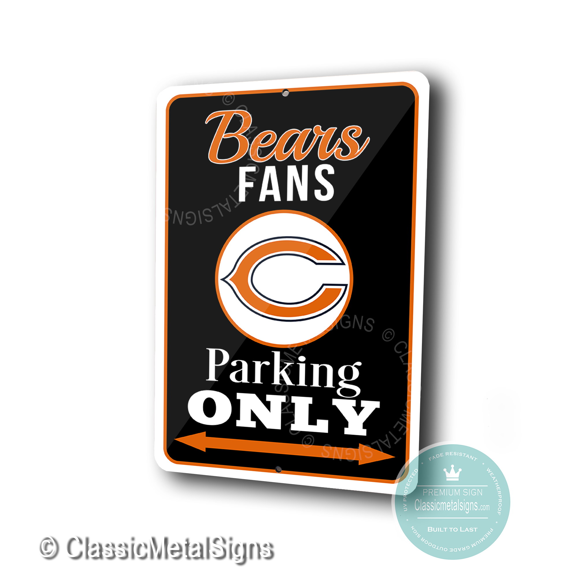 Chicago Bears Parking Only Signs