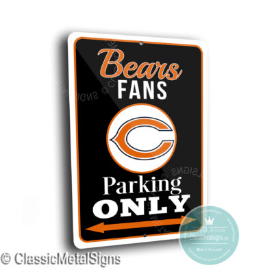 Chicago Bears Parking Only Sign