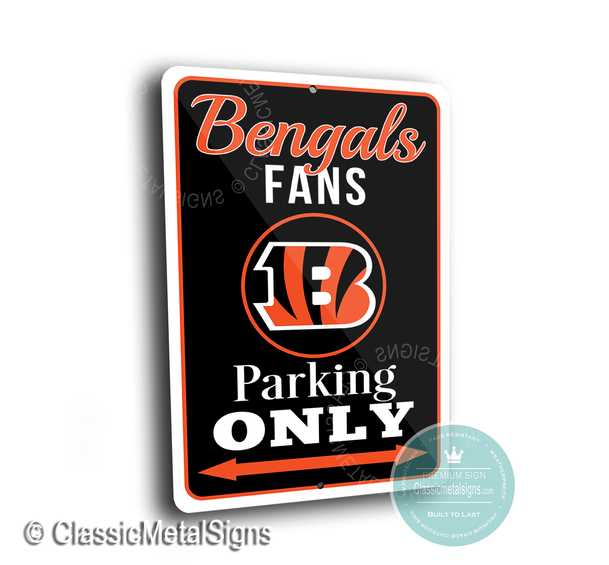 Cincinnati Bengals Parking Only Sign