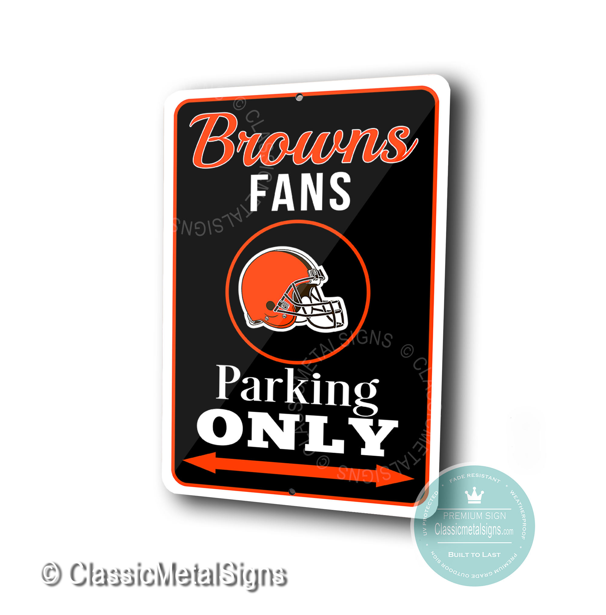 Cleveland Browns Parking Only Signs