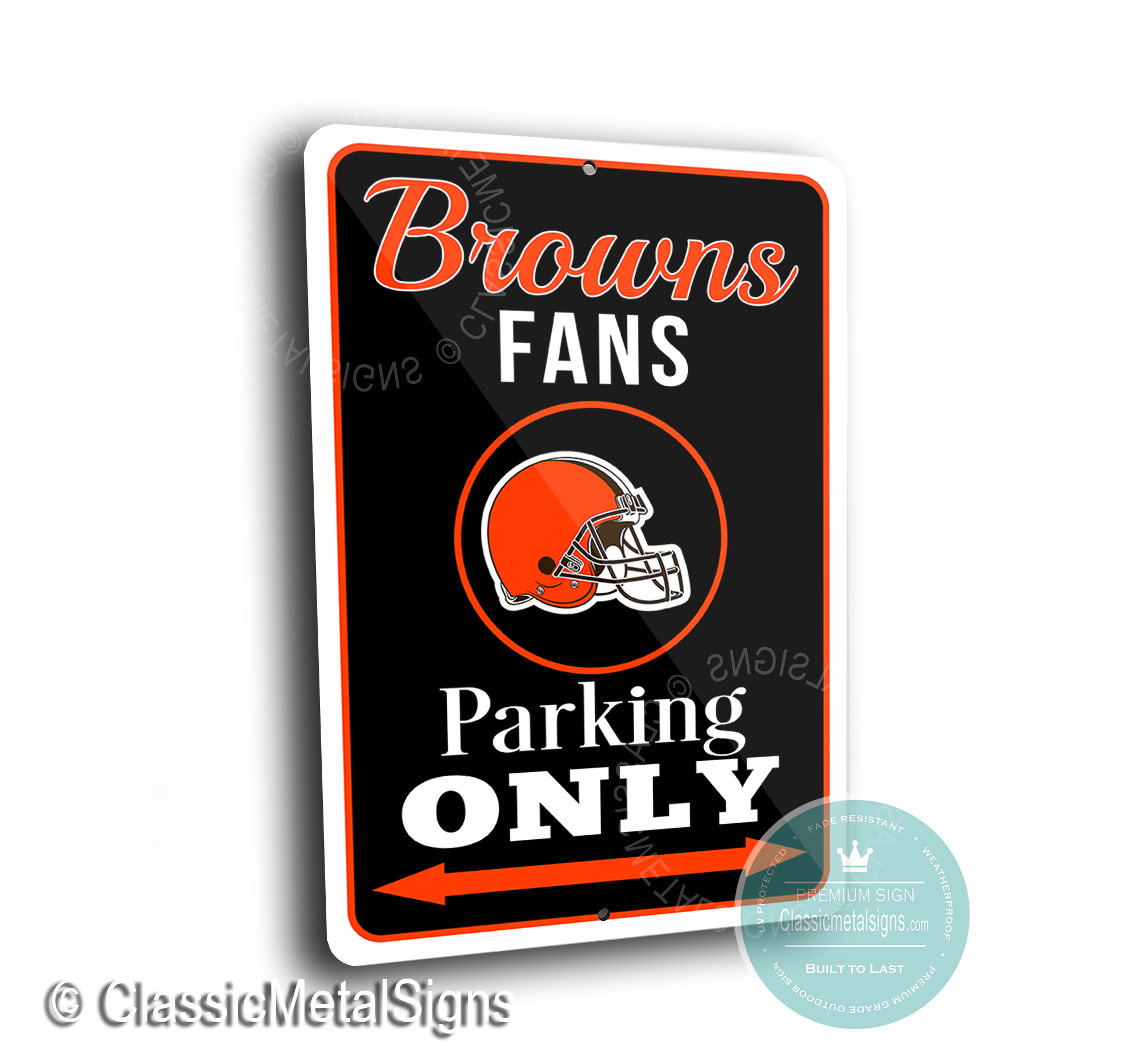 Cleveland Browns Parking Only Sign
