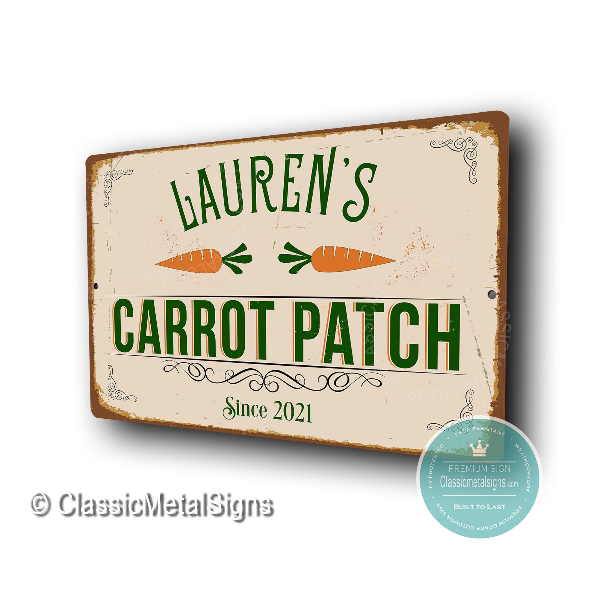 Custom Carrot Patch Sign