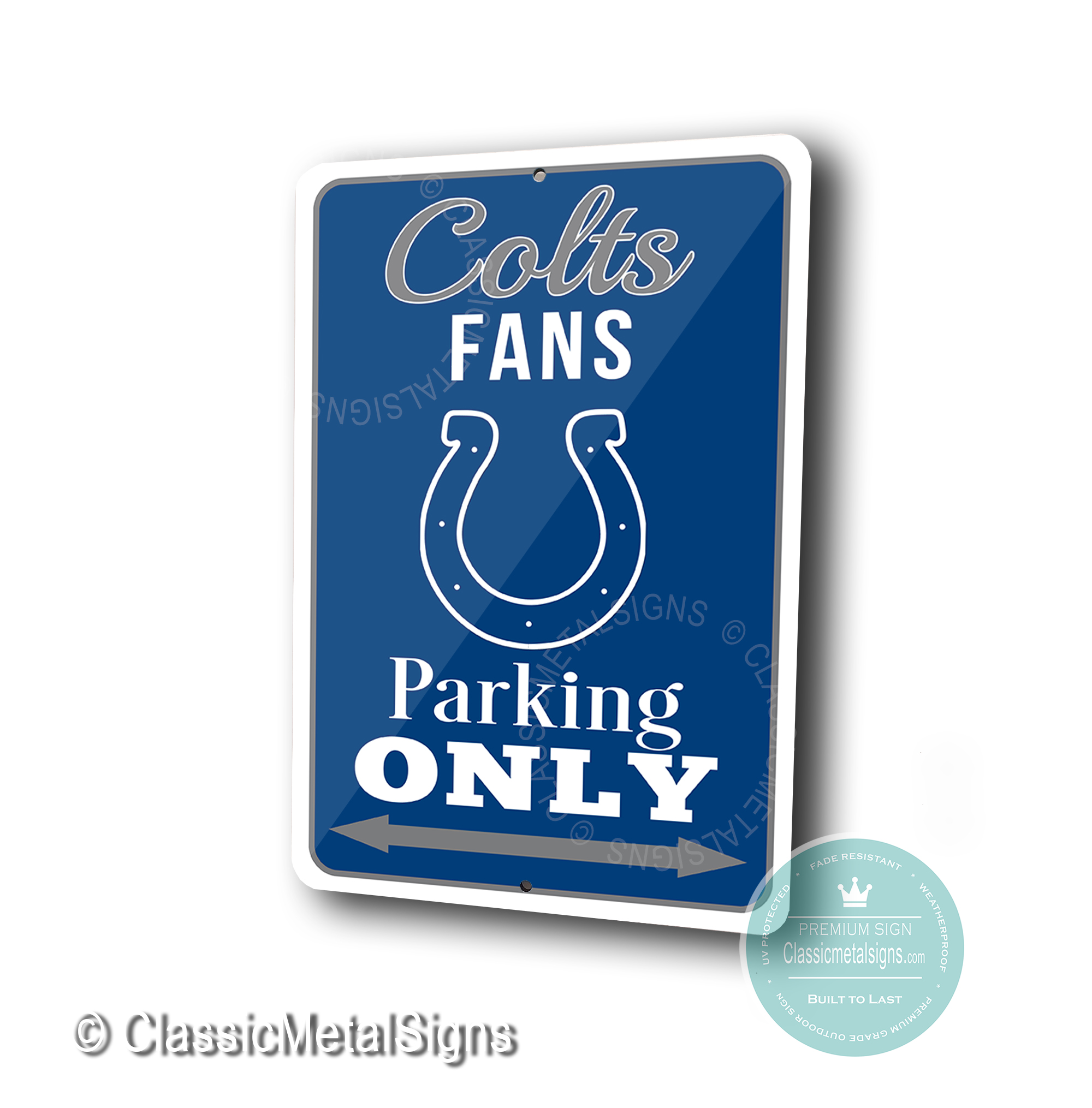 Indianapolis Colts Parking Only Signs