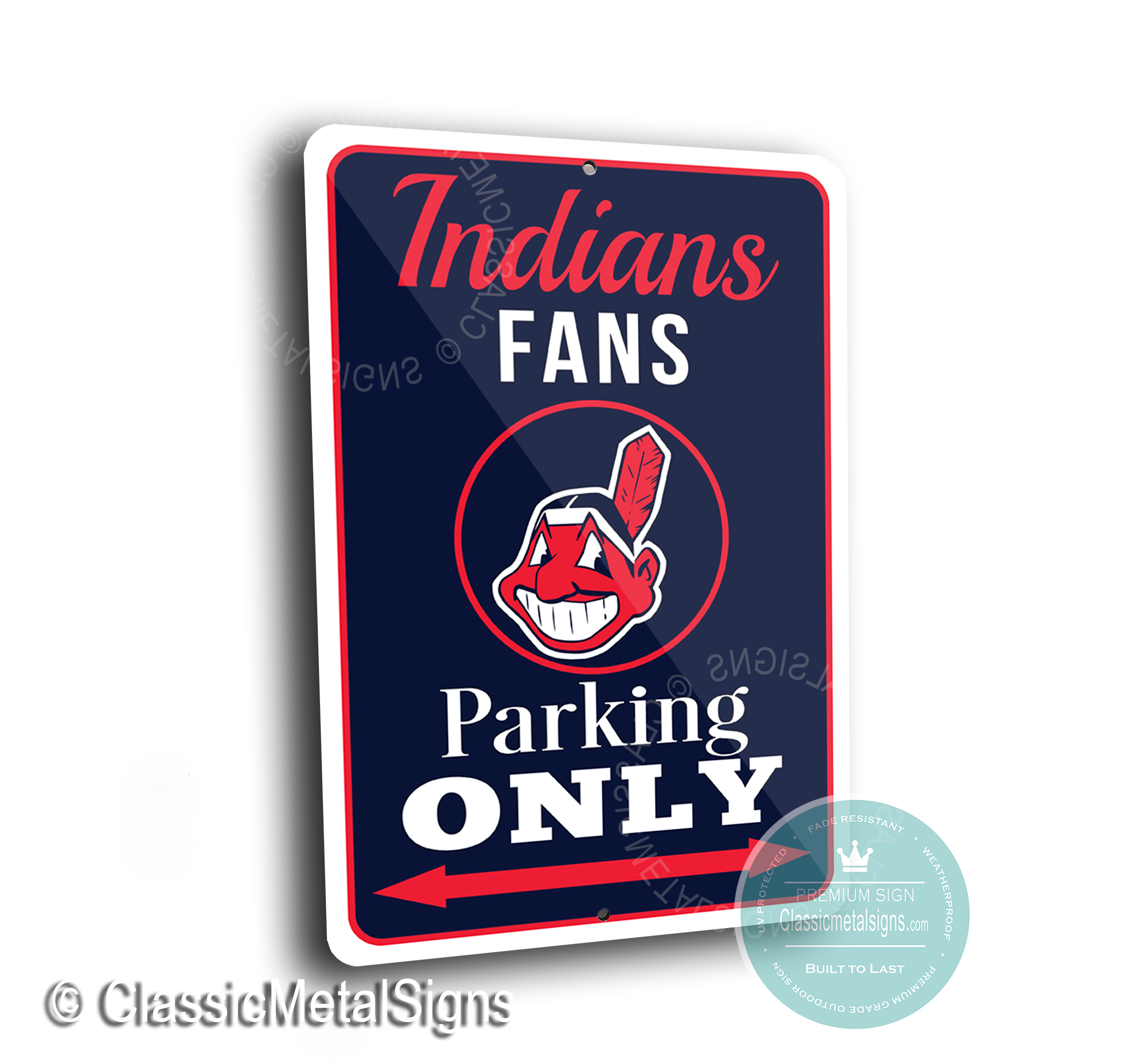 Indians Parking Only Signs