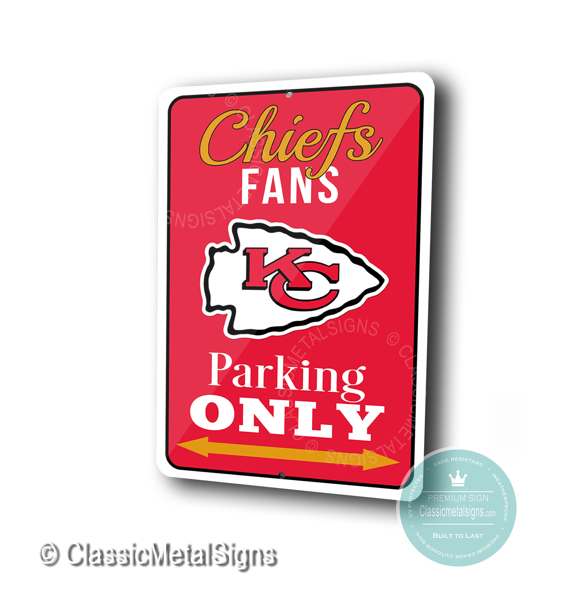 Kansas City Chiefs Parking Only Signs