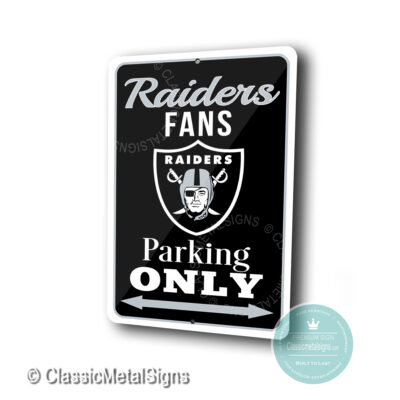 Las Vegas Raiders Parking Only signs